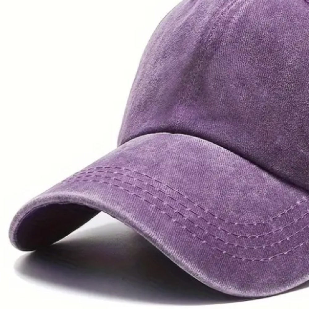 Purple Denim Style Baseball Cap - Picture 2 of 2